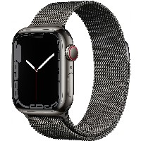 Apple Watch Series 7 Edelstahl 45mm Cellular Graphite (Milanaise graphite) *NEW*