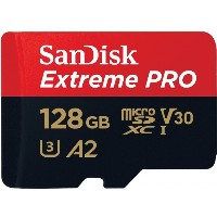 128GB SanDisk Extreme Pro MicroSDXC 170MB/s +Adapter
