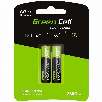 Akku 2xAA HR6 2600mAh Green Cell