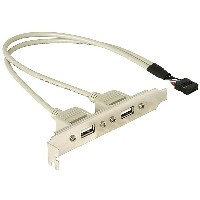 Slotblech - USB 2.0 2xPort