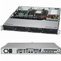 Barebone Server 1 U Single 3647; 4 Hot-swap 3.5"; 350W Platinum; SuperServer 5019P-MT
