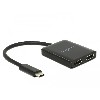 KAB Adapter USB-C > Splitter 2x HDMI (BU)/DisplayP